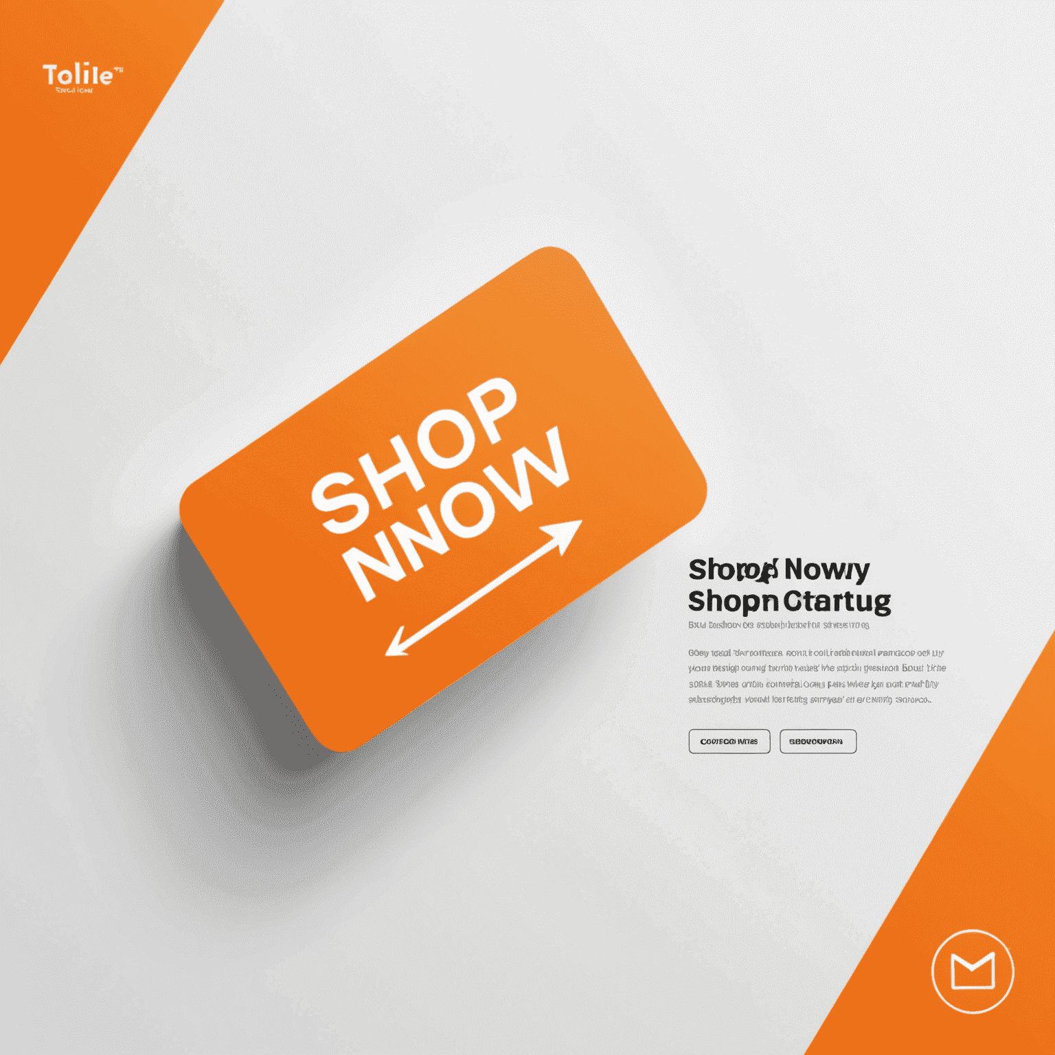 Example of email with a prominent CTA button saying 'Shop Now' in vibrant orange color against a white background